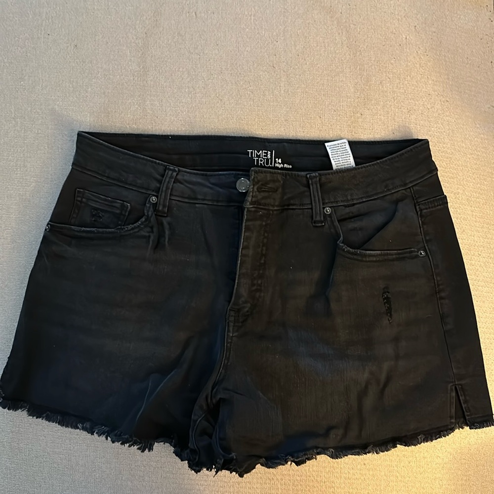 Black Denim Shorts